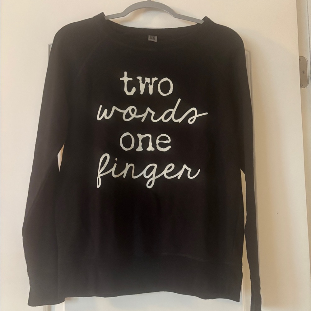 Slightly inappropriate Black Graphic Women's Sweatshirt